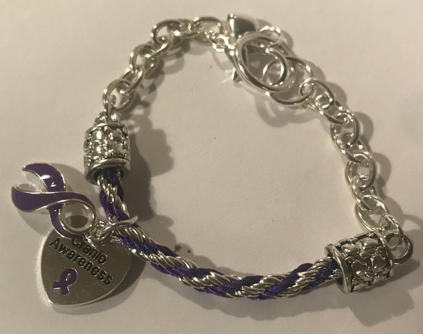 Cranio Awareness Rope Chain Ribbon Bracelet | Cranio Care Bears