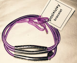 Purple Posi+ivi+y Bracelets Set of 3