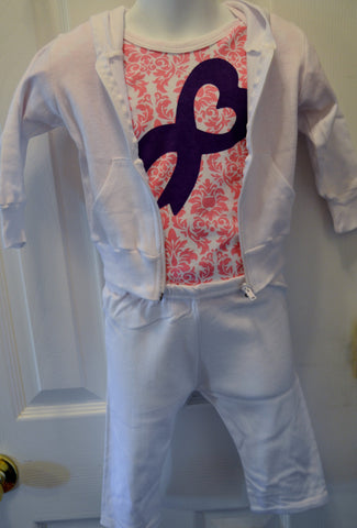 SALE-Craniosynostosis Ribbon Outfit / Onsies