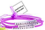 Purple Posi+ivi+y Bracelets Set of 3