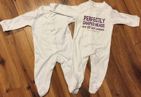 Perfectly Shaped Heads are SO last season button up Pajamas