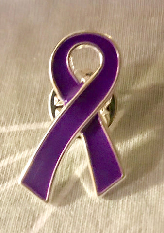 Purple Ribbon Pin